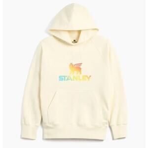 STANLEY ltd edition The Gradient rainbow flying bear logo cotton cream hoodie